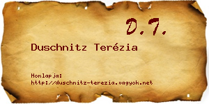Duschnitz Terézia névjegykártya