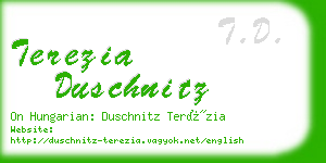 terezia duschnitz business card